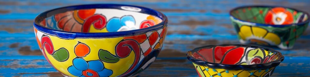 Hand painted Talavera pottery